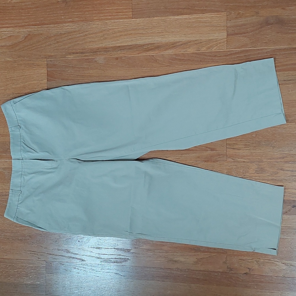 Talbots Womens 10 Stretch Khaki Straight Leg Pants With Pockets